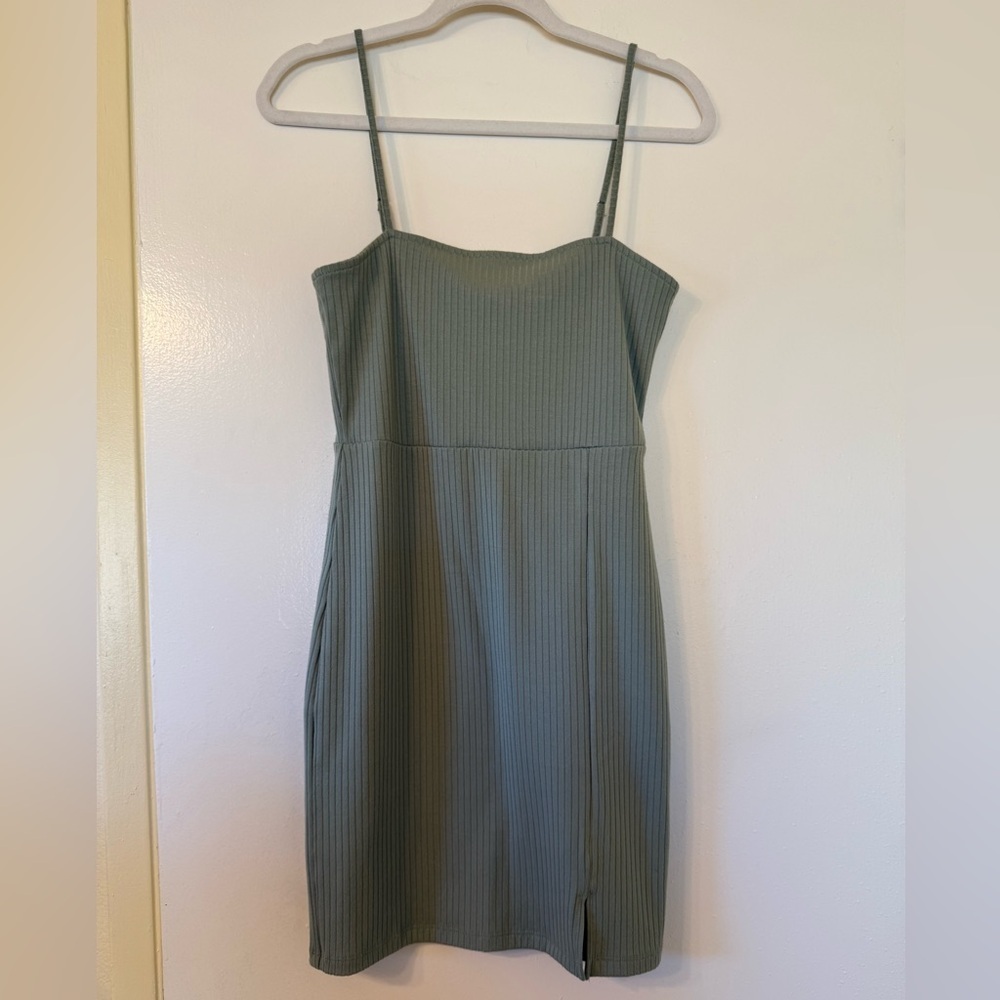 Sage green cotton dress